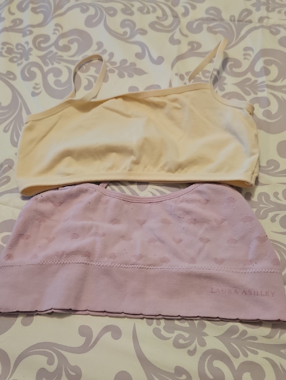 Sports Bra Laura ASHLEY pink Size L GIRLS yellow Unkown Maker Size L